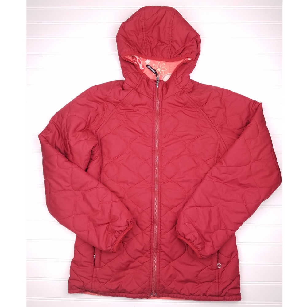 Patagonia puff reversible jacket hooded red xs
